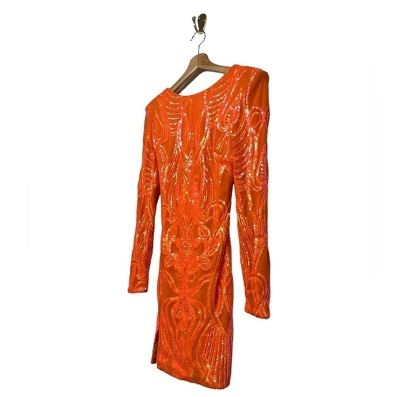 NWOT DRESS THE POPULATION Nathalia Sequin Cocktail Dress S - Picture 5 of 9